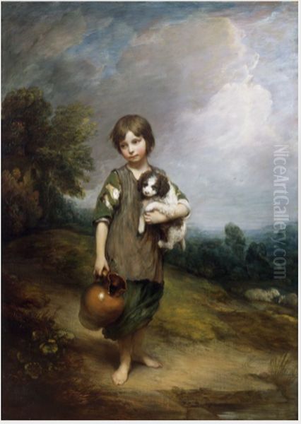 The Cottage Girl Oil Painting by Thomas Gainsborough