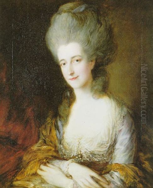 Portrait Of Dorothea, Lady Eden Oil Painting by Thomas Gainsborough