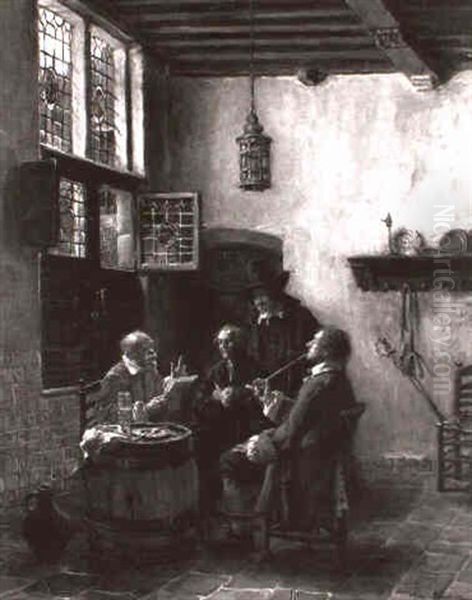 Herren-quartett Oil Painting by Max Gaisser