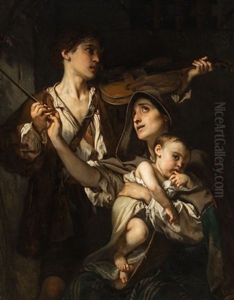 Maternite Oil Painting by Louis Gallait