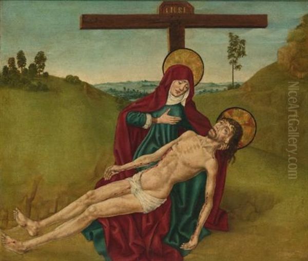 Pieta Oil Painting by Fernando Gallego