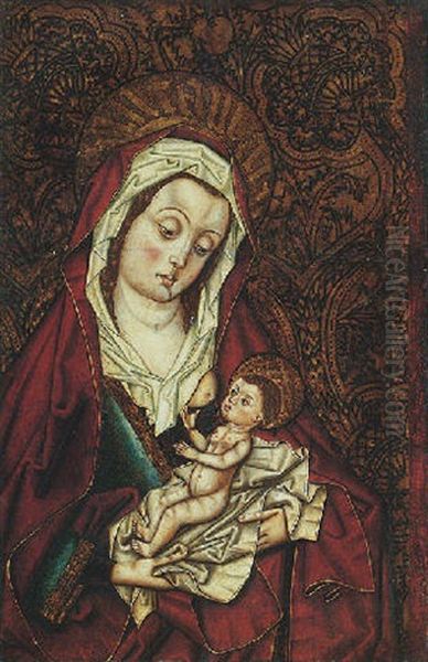 The Virgin And Child Oil Painting by Fernando Gallego
