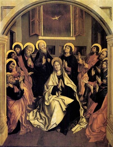 Pentecost Oil Painting by Fernando Gallego