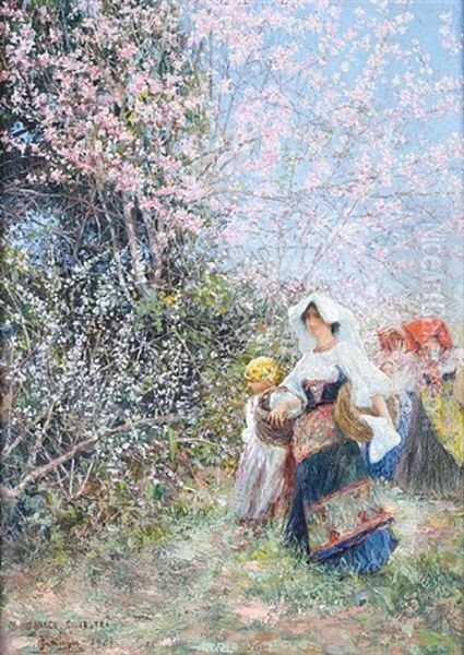 Primavera Oil Painting by Jose Gallegos Y Arnosa