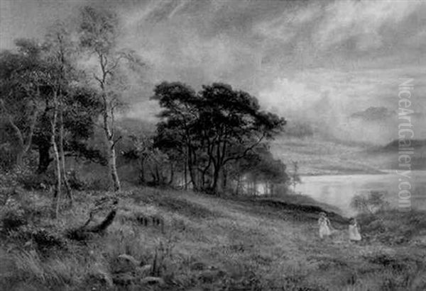 In The Lake District Oil Painting by Robert Gallon