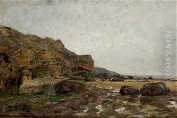 Paisaje Rocoso Oil Painting by Baldomero Galofre Y Gimenez