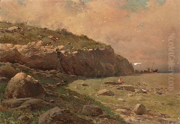 Vista Costera Oil Painting by Baldomero Galofre Y Gimenez