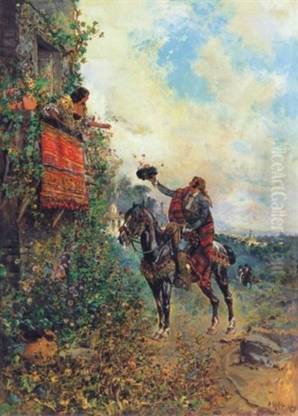 A Hodito - The Charmer Oil Painting by Baldomero Galofre Y Gimenez
