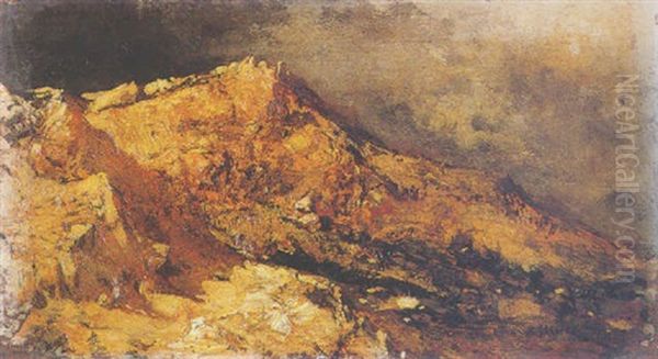 Storm In The Mountains Oil Painting by Baldomero Galofre Y Gimenez