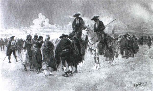 Da De Mercado Oil Painting by Baldomero Galofre Y Gimenez