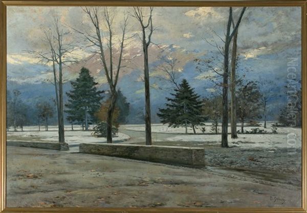 Vista De La Cerdanya Oil Painting by Enrique Galwey Y De Garcia
