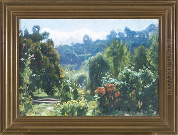 Paisaje De La Garriga Oil Painting by Enrique Galwey Y De Garcia