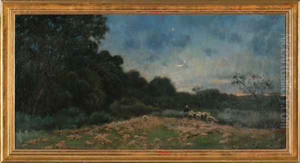 Paisaje Crepuscular Oil Painting by Enrique Galwey Y De Garcia