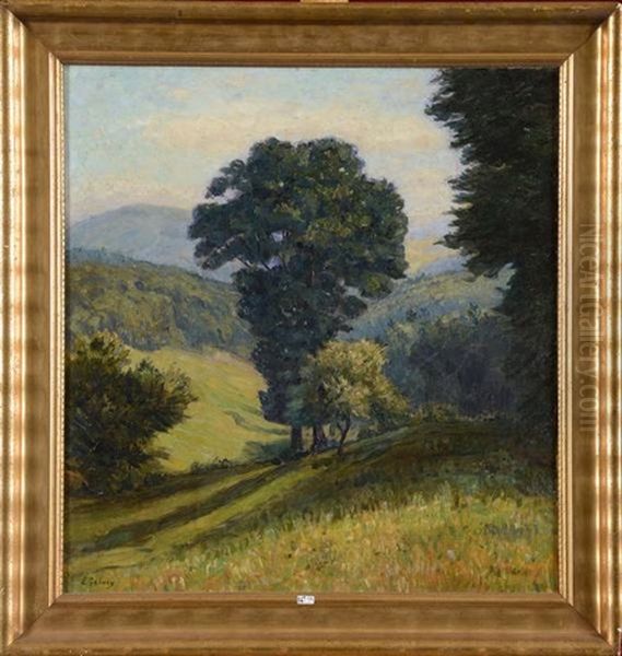 Paysage Vallonne Oil Painting by Enrique Galwey Y De Garcia