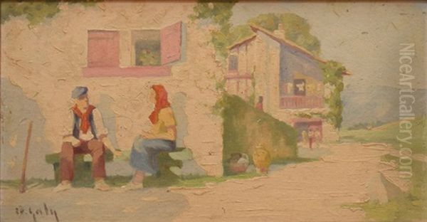 Scenes Du Pays-basque Quatre Oil Painting by Hippolyte Marius Galy