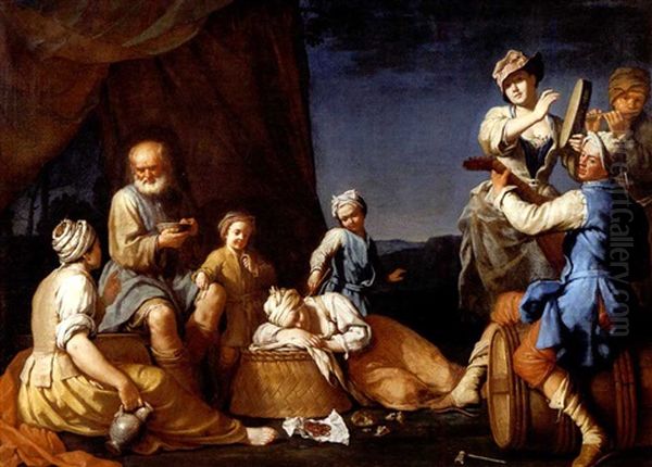 Festa Di Contadini Oil Painting by Giuseppe Gambarini