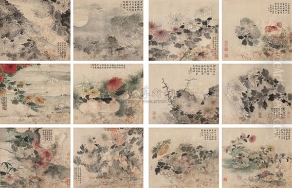 Flowers (album W/12 Works) Oil Painting by Gao Fenghan