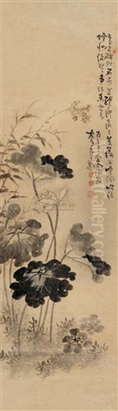 Lotus Oil Painting by Gao Fenghan