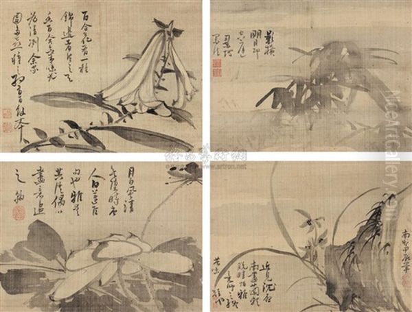 Flowers (alb. W/4 Works) Oil Painting by Gao Fenghan