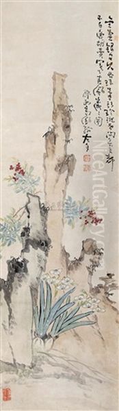 Narcissus Oil Painting by Gao Fenghan