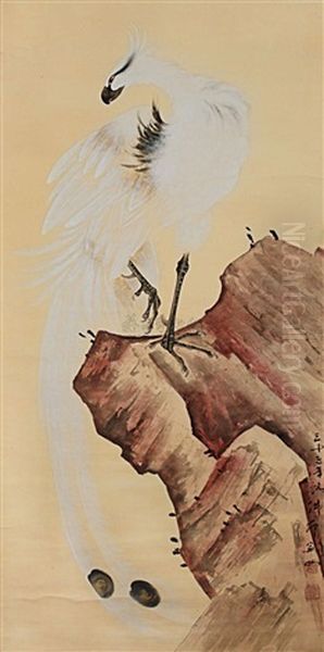 Bird Oil Painting by Gao Jianfu