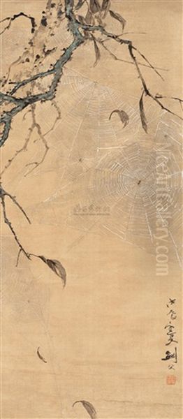 Flower Oil Painting by Gao Jianfu