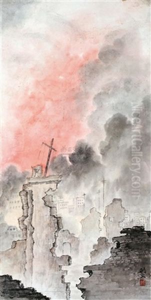 Landscape Oil Painting by Gao Jianfu