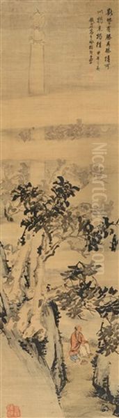 Figures Oil Painting by  Gao Qipei