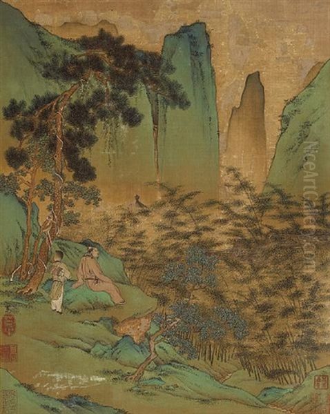 Landscape (3 Works) Oil Painting by Gao Xiang