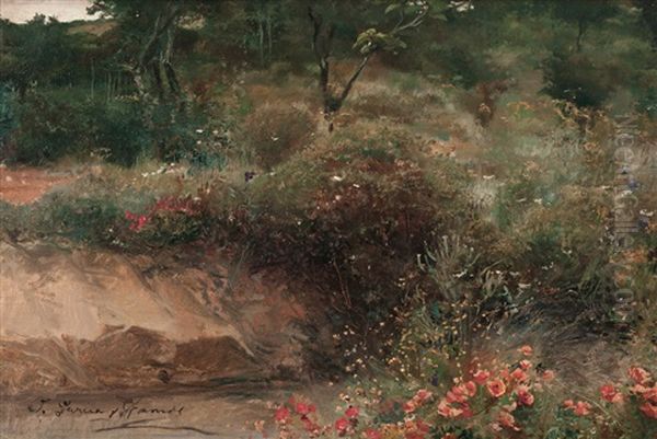 Paisaje De Sierra Morena Oil Painting by Jose Garcia y Ramos