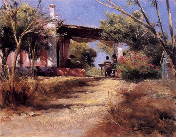 Casa De Campo De Sanlucar De Barrameda Oil Painting by Manuel Garcia y Rodriguez