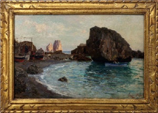 Capri Oil Painting by Enrico Gargiulo