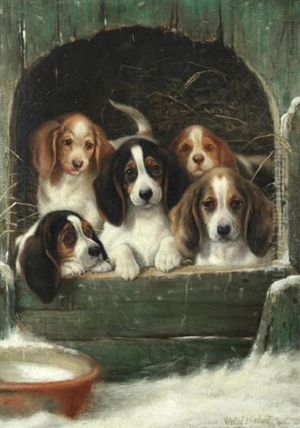 Snug As A Bug In A Rug Oil Painting by Valentine Thomas Garland