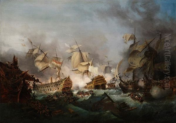 Salt Box Oil Painting by Ambroise-Louis Garneray