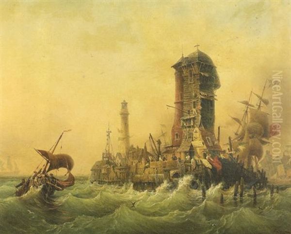 La Tempete Oil Painting by Ambroise-Louis Garneray