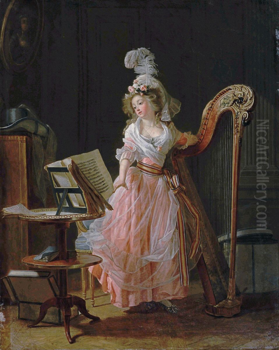 La Jeune Musicienne Oil Painting by Michel Garnier