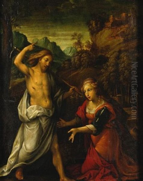 Noli Mi Tangere Oil Painting by Benvenuto Tisi da Garofalo