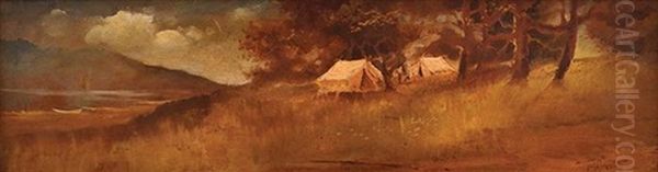 The Artist's Camp, Sirius Cove, Sydney Oil Painting by Thomas Balfour Garrett