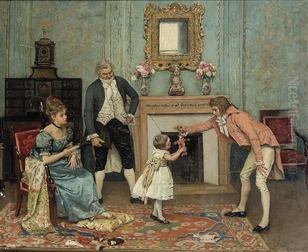 El Regalo Oil Painting by Eduardo Leon Garrido