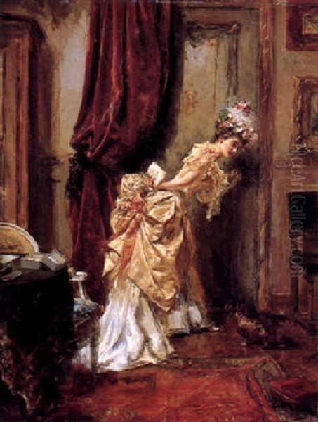 Confidences Oil Painting by Eduardo Leon Garrido