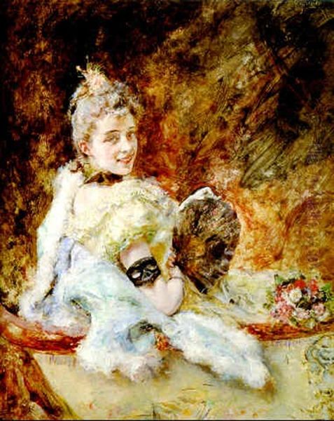 Hacia El Baile De Mascaras Oil Painting by Eduardo Leon Garrido