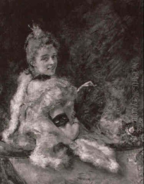 Elegante Au Bal Masque Oil Painting by Leandro Ramon Garrido