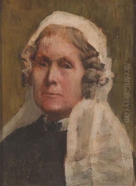 Portrait Of Anne Fitzgerald Oil Painting by Norman Garstin