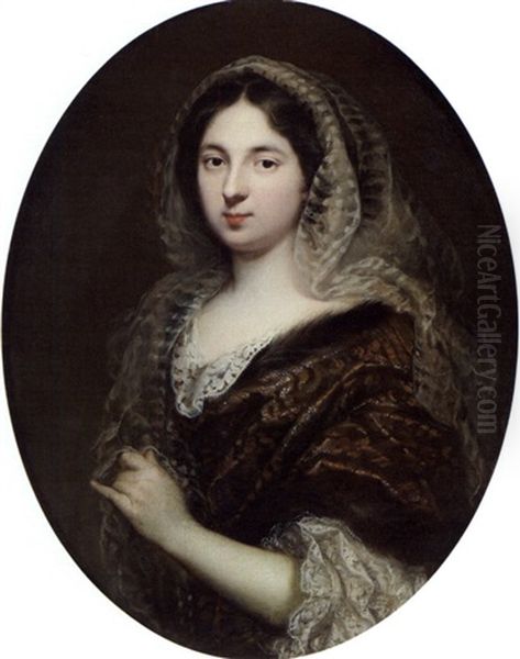 Portrait De Femme Au Voile Oil Painting by Henri Gascars