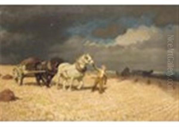 Autumn Labour Oil Painting by George Gascoyne