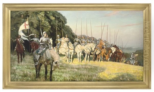 Battle Dawn Oil Painting by George Gascoyne