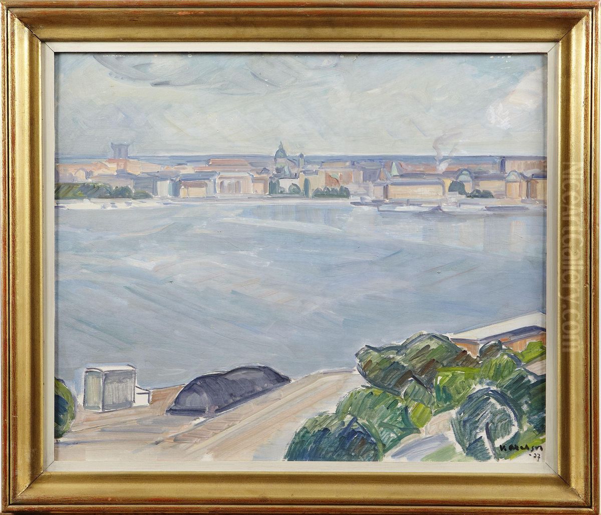 Riddarfjarden Oil Painting by Victor Axelson