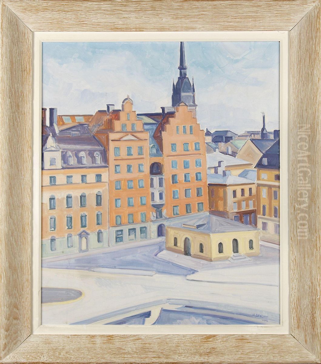 Motiv Fran Stockholm Oil Painting by Victor Axelson