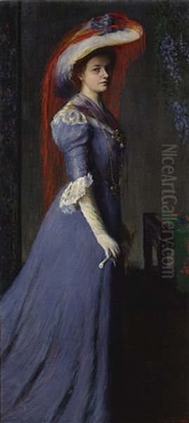 Portrait Of A Lady Oil Painting by Grace Gassette