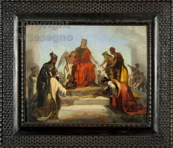 Bozzetto Di Sipario Oil Painting by Annibale Gatti